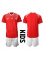 Billige Sveits Hjemmedraktsett Barn VM 2022 Kortermet (+ Korte bukser)